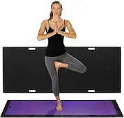 Yoga Mat Board for Carpet or Outdoors | Black | Portable Floor to Enhance Yoga, Pilates or Ballet Barre Exercise | Sturdy & Thick | by LifeBoard