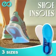 Massaging Gel Shoe Insoles Insert Heel Arch Supports Men Women Flatfoot Plantar