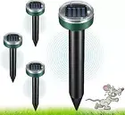 4/8 Pack Solar Power Ultrasonic Mice Gopher Mole Pest Snake Repellent Repeller