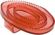 harayaa Horse Grooming Brush Rubber Curry Comb Soft PVC Bristles Horse Grooming Tool Random Color