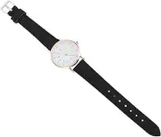 [OATIPHO] Ladies Watch Watch Lady Wristwatch Women's Bracelets Wrist Stopwatch Women Suit Bracelets Suits for Women Pu Black