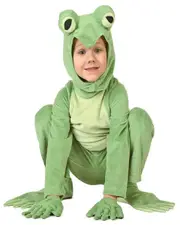 Deluxe Green Frog Child Jumpsuit Costume