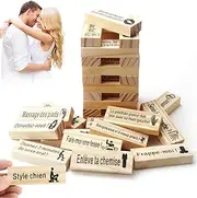 Audasi Stacking Game Made of Wooden Blocks French