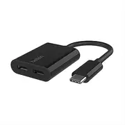Belkin USB-C Splitter (Audio + Charge Adapter) USB-C Headphone Adapter, USB-C PD Fast Charging