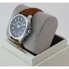 NEW MICHAEL KORS BRYSON SILVER BLACK BROWN LEATHER MEN'S MK8659 WATCH