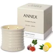 Handmade Ceramic Scented Candles | Cloudy Pillow - Fig Leaf & Lemon Scented S...