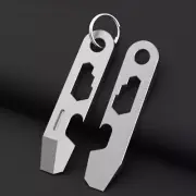 Mini Titanium Alloy Keychain Pry Bar EDC Crowbar Opener Outdoor Multi Tools