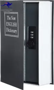 Book Safe, Combination Lock, Black