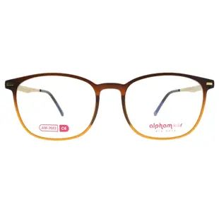 Alphameer光學眼鏡 韓國塑鋼系列/漸層棕-金#AM3603 C6