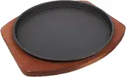 1pc Induction Stovetop Grill Steak Grill Pan Cooking Grill Non Baking Trays for Oven Barbecue BBQ Stovetop Grill Japanese Grill Pan Fajita Grill Korean Grill Pan Sizzler Wooden