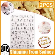 2X Alphabet Letter Cookies Biscuit Stamp Embosser Mold Cutter Fondant Cake Decor