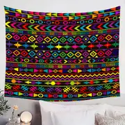 Multi Colored Geometric Pattern Tapestry