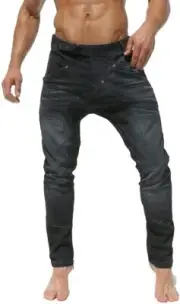 Last One! Vintage Rufskin HONGO Men's Drop-Crotch Denim Stretch Jeans