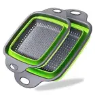 Collapsible Strainer Basket Drainer Silicone Colander for Vegetable Fruit AU
