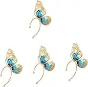 [WRITWAA] 4pcs Butterfly Ear Butterfly Elf Ear Cuff Butterflies Earring Cuff Earring for Women Earring Decor Women Earring Butterflies Ear Jewelry Women Ear Elf Ear Clip Alloy