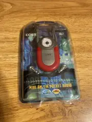 Coby Dynamic Bass Boost System Red CX-7 AM/FM Radio Mini Pocket Radio Earbuds