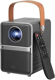 Devanti Mini Projector, 4K USB HDMI Portable LED Movie Video Projectors Screen Home Theatre Outdoor Indoor Classroom Speaker, Wi-Fi HD 1080P with Remote Control AV Audio Cable Adapter Black
