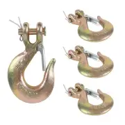 Yeecheng 4Pcs 1/4 Inch Clevis Slip Hooks with Safety Latch,Grade 70 Forged St...