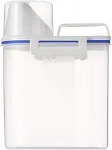 Airtight Rice Storage Bin, Food Container for Grain with Pour Spout and Measuring Cup, Keeps Food, Ideal for Rice, Grains, Nuts, and Seeds