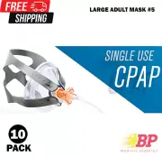 O-Two Single-Use CPAP System 01CV0211-CS Large Adult Size 5 Mask - 10 Pack