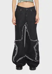 [Basic Pleasure Mode] Ziggy Distressed Star Jeans