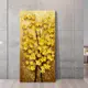 Angel🔥 中式風水畫 金色 發財樹 抽象畫 ins 居家裝飾 過道入戶玄關掛畫 版畫 電腦畫 畫作 壁畫 無框畫