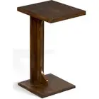 Sunny Designs Tuscany 12.5" Transitional Wood Sofa Mate Table in Medium Brown