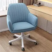 Generic Chairs,Swivel Office Chair, Modern Desk Chair Upholstered Tufted Armchair,Computer Chair for Living Room Bedroom/Blue/56 * 56 * 51Cm