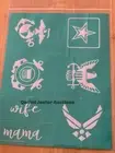 MILITARY EMBLEMS NEW Chalk Couture Transfer RETIRED Stencil 8.5"x11"