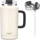 64 Oz Tumbler with Handle and Straw - 100% Leak-Proof - Insulated Cup Reusable S