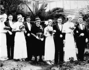 Bendigo Victoria 1930 - Men dressed as debutantes for a fund raisi- Old Photo