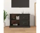 Chic Black TV Stand Cabinet Engineered Wood Media Console with Storage Drawers