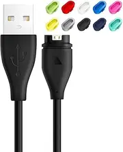 Charger for Garmin Fenix 6 6S 6X,Vivoactive 4 4S,Vivomove 3 3S Style Luxe,Forerunner 245 945,Vivoactive 3,Vivosport,Instinct USB Data Sync Charging Cable for Garmin Watch with Dust Plug (1Pack)