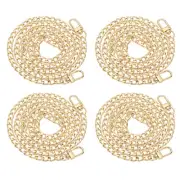 47.2" Flat Purse Chain 4 Pack Gold Purse Strap Handbag Chains Straps