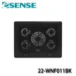 【3CTOWN】含稅 ESENSE 逸盛 E-C11 冷光五風扇筆記型電腦散熱墊 WNF011BK