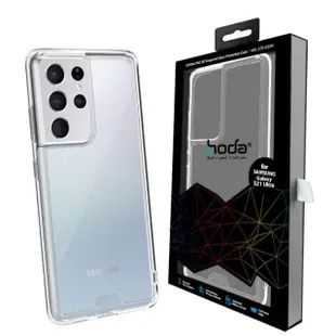 【hoda】Samsung Galaxy S21 Ultra 6.8吋 晶石玻璃軍規防摔保護殼(透明)
