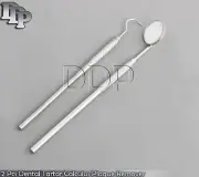 2 Pcs Dental Tartar Calculus Plaque Remover,Tooth Scraper & Dental Mirror,Pr-158