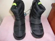 NEW BOY'S WONDER NATION WINTER TEMP RATED -5 PUFF BLACK BOOTS w/ ZIPPER CLOSE