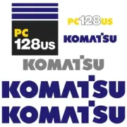 Decal Sticker Set Komatsu PC128US Digger Excavator Decal Set