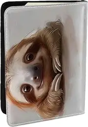 [JEJEA] Adorable Sloth Print Travel Organizer Credit Cards Case Passport BookPassport Holder Cover Wallet forTraveling,, Black, One Size