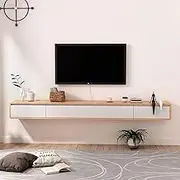 Wall Mounted TV Cabinet Wall Shelf Floating Shelf Multimedia Storage Shelf TV Stands TV Console Bedroom Living Room TV Board Book Shelf Utility Shelve Hanging Cabinets Wall Unit Decor TV Units
