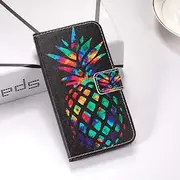 LYX Colorful Pineapple Pattern Colored Drawing Horizontal Flip Leather Case for Huawei P Smart (2019), with Holder & Card Slots & Wallet & Lanyard+Elegant
