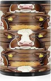 Cute Friendly Cows Barn Brown Car Smoking Ash Tray Portable Cigar Ashtray Smokeless Ashtrays, Outside Ciggerate Butt Container