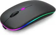 Wireless Bluetooth Mouse Rechargeable Laptop Mouse with LED Use Portable(BT5.2