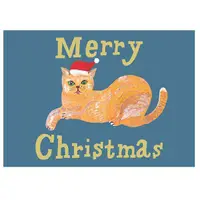 在飛比找誠品線上優惠-日本 Greeting Life 聖誕貓咪迷你禮物卡/ 虎斑
