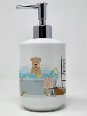 Red Wheaten Terrier Ceramic Soap Dispenser Hand Soap Dispenser Pump Bottles for