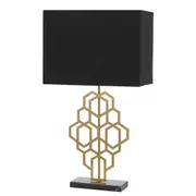 Amalfi TFS TABLE LAMP 25wE27max D:400 H:720 Inline Switch(LRG) BLACK / ANTIQUE GOLD