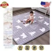 Safe and Durable Kids Crawling Mat 71x59 - Soft Play Mat for Infants 6-12