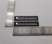 Snell Acoustics Speaker Grill Badge Logo Emblem Custom Made Silver Pair