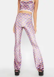 [Daisy Street] Checkerboard Fit And Flare Pants